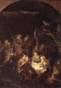 REMBRANDT Harmenszoon van Rijn The Adoration of the Shepherds oil painting reproduction